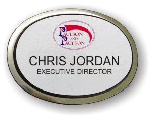 (image for) Paulson and Paulson Executive Oval Silver Badge