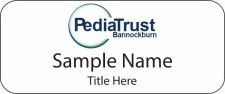(image for) PediaTrust Bannockburn Standard White Name Badge