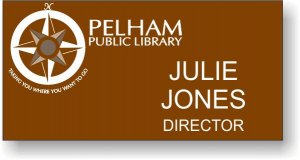 (image for) Pelham Public Library Brown Badge