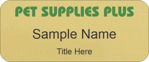 (image for) Pet Supplies Plus Standard Gold Name Badge