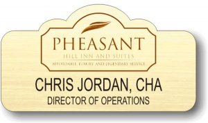 (image for) Pheasant Hill Inn & Suites Shaped Gold Badge