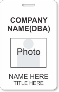 (image for) #G3 Photo ID Name Badge Vertical