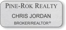 (image for) Pine-Rok Realty Round Corner White Badge