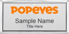 (image for) Popeyes Executive Silver Name Badge