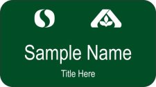 (image for) Albertsons and Safeway Forest Green Name Badge - Portland Division - Gloss