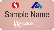 (image for) Safeway & Albertsons We Care Rose Gold Name Badge
