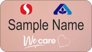 (image for) Safeway & Albertsons We Care Rose Gold Name Badge