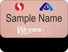 (image for) Safeway & Albertsons We Care Rose Gold Pocket Name Badge