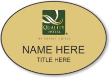 (image for) Quality Hotel Gold Oval Badge