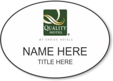 (image for) Quality Hotel White Oval Badge
