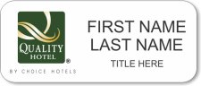 (image for) Quality Hotel White Badge - Stacked Name