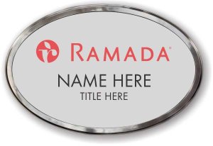 (image for) Ramada Logo A Oval Silver Polished Frame Prestige Badge