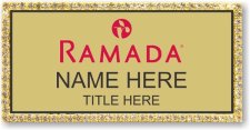 (image for) Ramada Logo B Gold Bling Badge