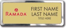 (image for) Ramada Logo B Gold Polished Frame Prestige Badge - Stacked Name