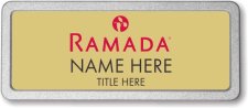 (image for) Ramada Logo B Gold Pebbled Frame Prestige Badge