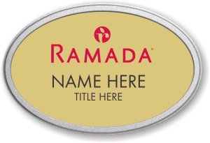 (image for) Ramada Logo B Oval Gold Pebbled Frame Prestige Badge