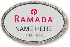 (image for) Ramada Logo B Oval Silver Bling Badge
