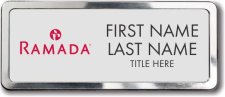 (image for) Ramada Logo B Silver Polished Frame Prestige Badge - Stacked Name