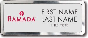 (image for) Ramada Logo B Silver Polished Frame Prestige Badge - Stacked Name