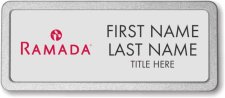(image for) Ramada Logo B Silver Pebbled Frame Prestige Badge - Stacked Name