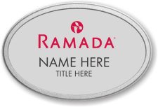 (image for) Ramada Logo B Oval Silver Pebbled Frame Prestige Badge