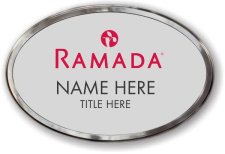 (image for) Ramada Logo B Oval Silver Polished Frame Prestige Badge