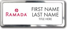 (image for) Ramada Logo B White Polished Frame Prestige Badge - Stacked Name