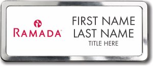 (image for) Ramada Logo B White Polished Frame Prestige Badge - Stacked Name