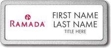 (image for) Ramada Logo B White Pebbled Frame Prestige Badge - Stacked Name