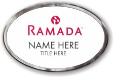(image for) Ramada Logo B Oval White Polished Frame Prestige Badge