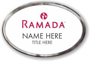(image for) Ramada Logo B Oval White Polished Frame Prestige Badge