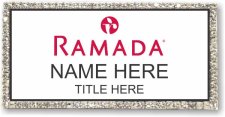 (image for) Ramada Logo B White Silver Bling Badge