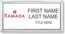 (image for) Ramada Logo B White Silver Executive Badge - Stacked Name