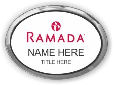 (image for) Ramada Logo B White Silver Oval Executive Badge