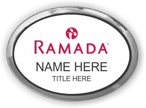(image for) Ramada Logo B White Silver Oval Executive Badge