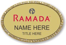 (image for) Ramada Logo C Oval Gold Bling Badge