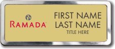 (image for) Ramada Logo C Gold Polished Frame Prestige Badge - Stacked Name