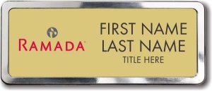 (image for) Ramada Logo C Gold Polished Frame Prestige Badge - Stacked Name