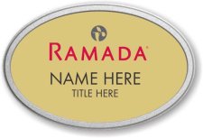 (image for) Ramada Logo C Oval Gold Pebbled Frame Prestige Badge