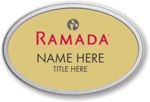 (image for) Ramada Logo C Oval Gold Pebbled Frame Prestige Badge