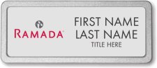 (image for) Ramada Logo C Silver Pebbled Frame Prestige Badge - Stacked Name