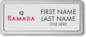 (image for) Ramada Logo C Silver Pebbled Frame Prestige Badge - Stacked Name