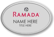 (image for) Ramada Logo C Oval Silver Pebbled Frame Prestige Badge