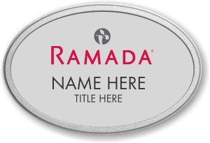 (image for) Ramada Logo C Oval Silver Pebbled Frame Prestige Badge
