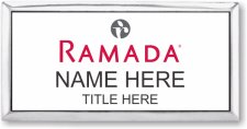 (image for) Ramada Logo C White with Silver Frame Executive Badge