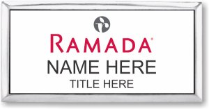 (image for) Ramada Logo C White with Silver Frame Executive Badge