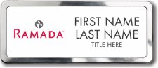 (image for) Ramada Logo C White Polished Frame Prestige Badge - Stacked Name