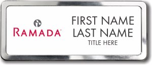 (image for) Ramada Logo C White Polished Frame Prestige Badge - Stacked Name