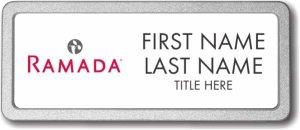 (image for) Ramada Logo C White Pebbled Frame Prestige Badge - Stacked Name