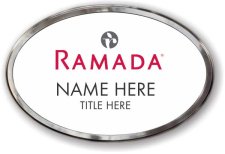 (image for) Ramada Logo C Oval White Polished Frame Prestige Badge
